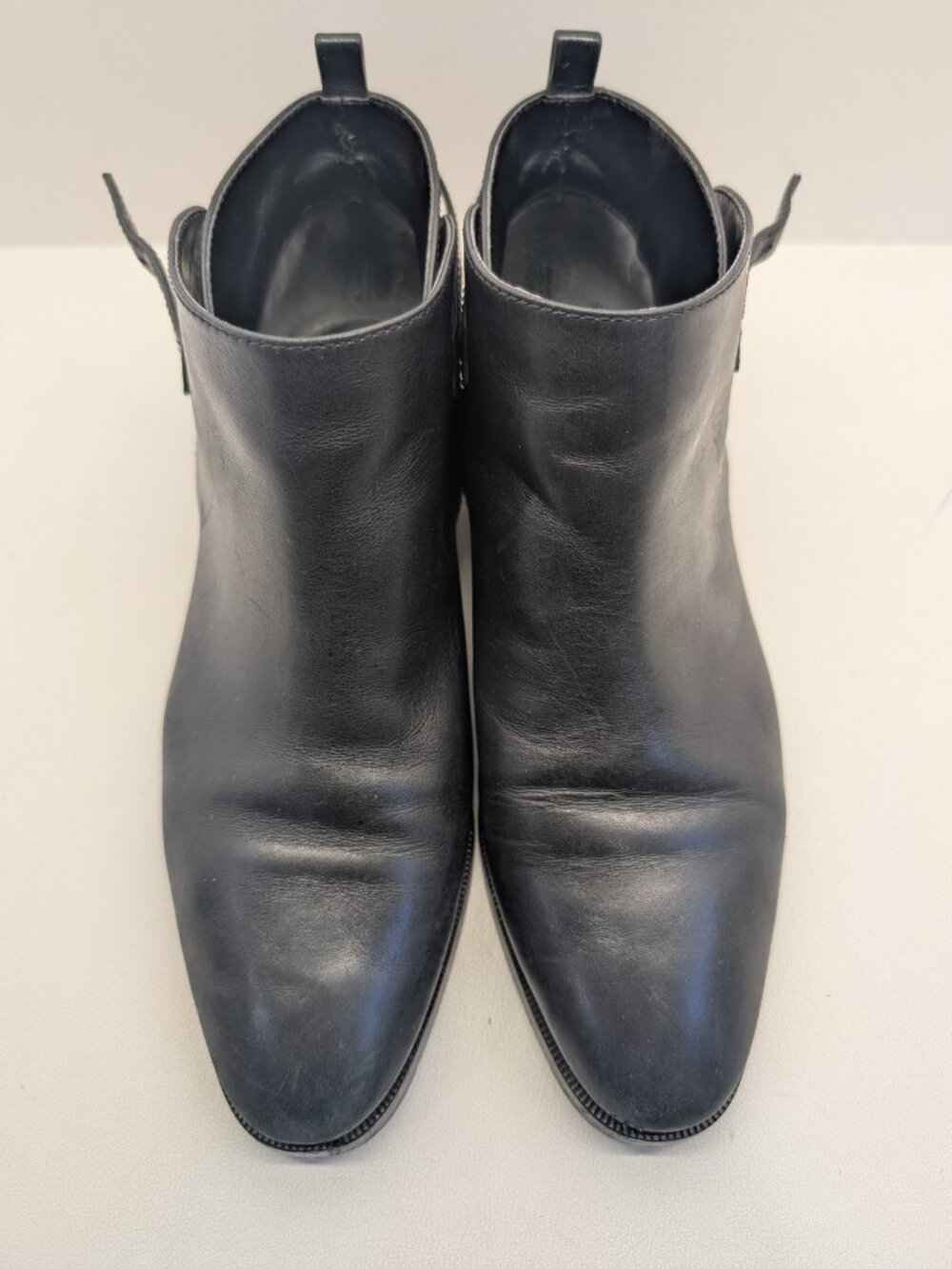 Ralph Lauren Lauren Women's Black Leather Ankle Boots Buckle Size 6B